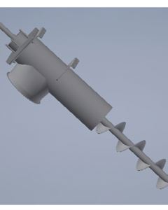 Outlet tube auger M152 D200 90deg wo/mot-g galv. M&M